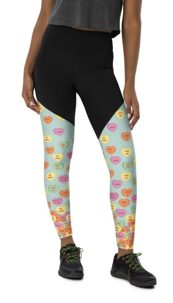 Candy Hearts Compression Leggings