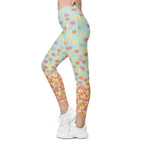 Candy Hearts Crossover Leggings With Pockets