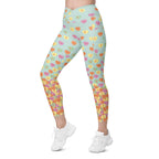 Candy Hearts Crossover Leggings With Pockets