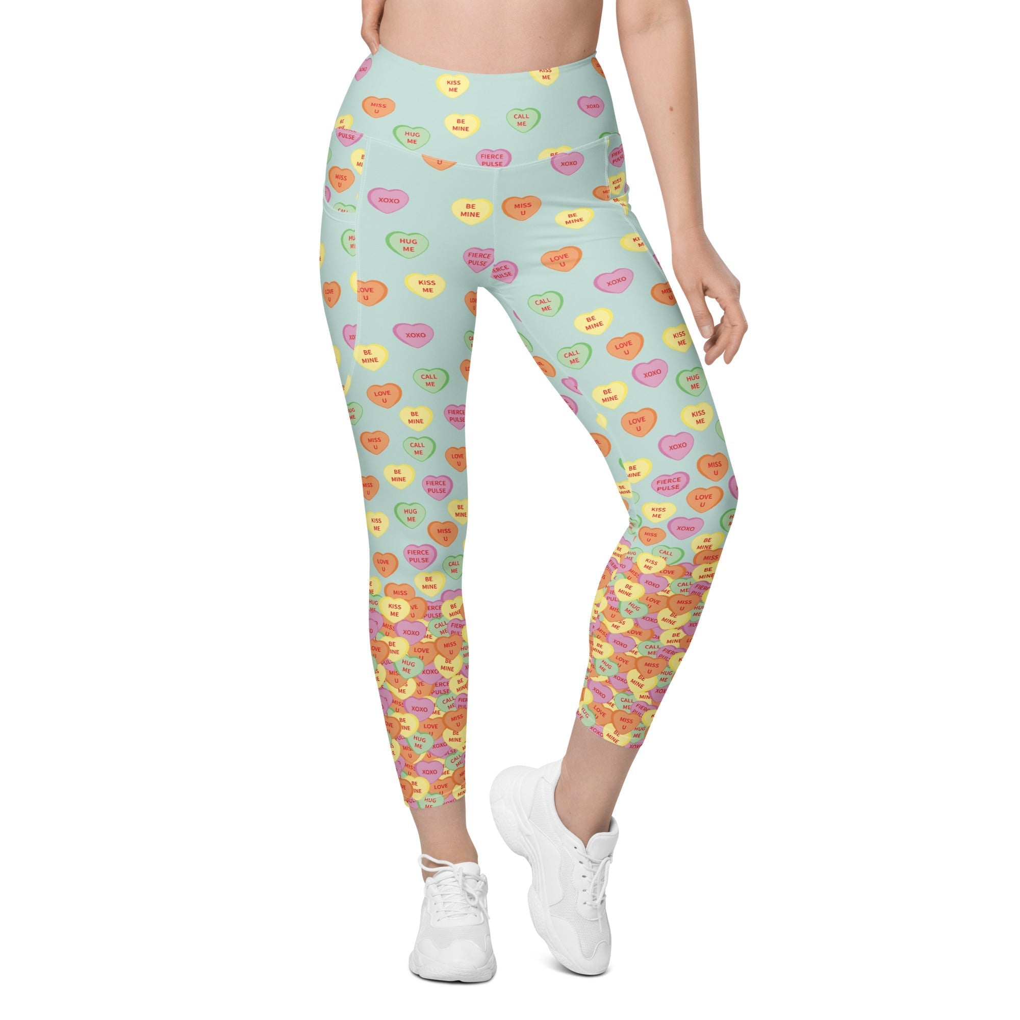 Candy Hearts Leggings With Pockets
