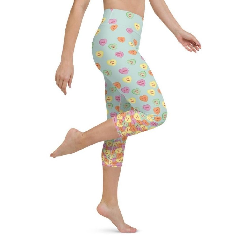 Candy Hearts Yoga Capris