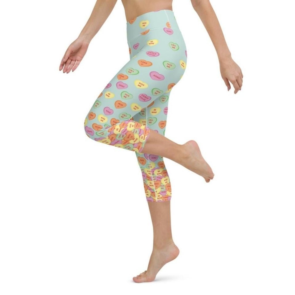 Candy Hearts Yoga Capris