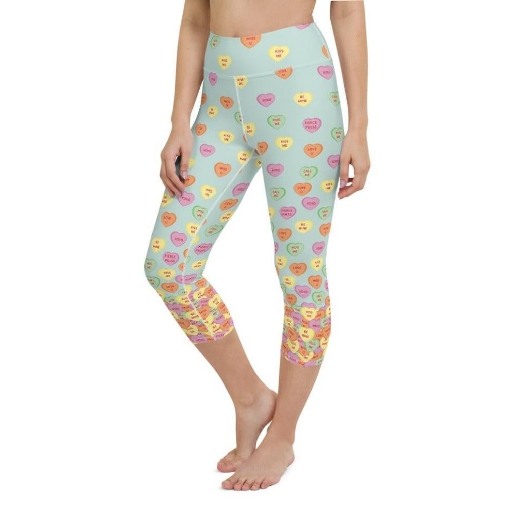 Candy Hearts Yoga Capris