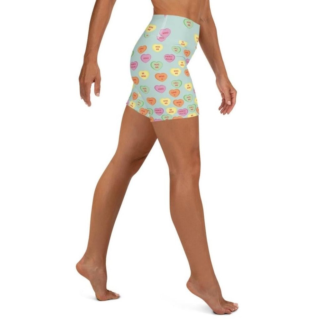 Candy Hearts Yoga Shorts