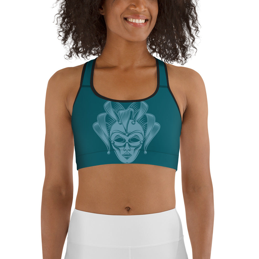 Carnival Mask Sports Bra