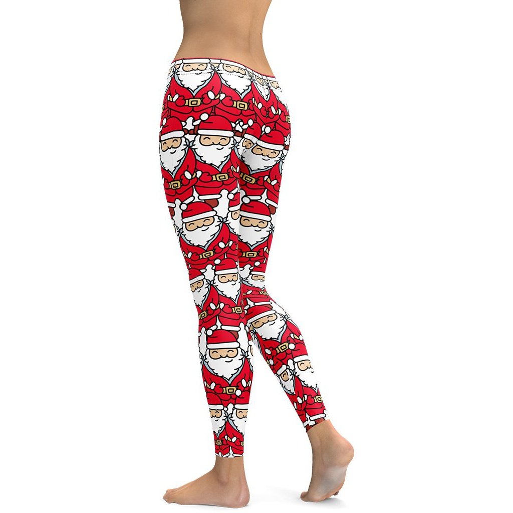 Cartoon Santa Leggings - FiercePulse - Premium Workout Leggings - Yoga Pants