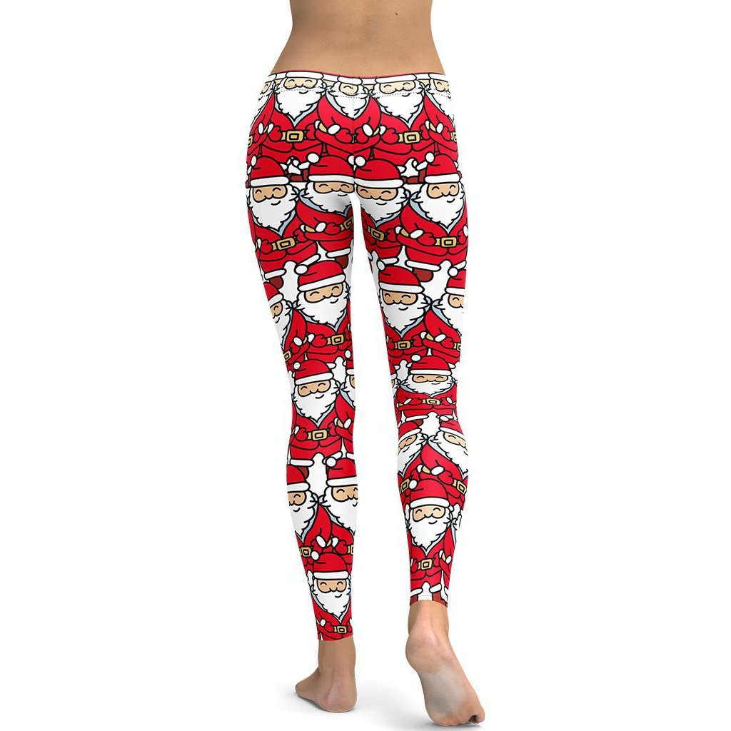 Cartoon Santa Leggings - FiercePulse - Premium Workout Leggings - Yoga Pants