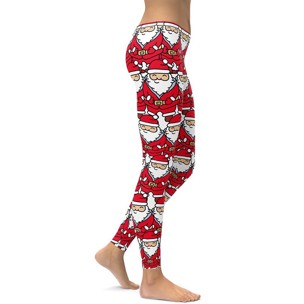 Cartoon Santa Leggings - FiercePulse - Premium Workout Leggings - Yoga Pants