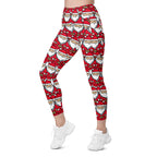 Cartoon Santa Leggings With Pockets