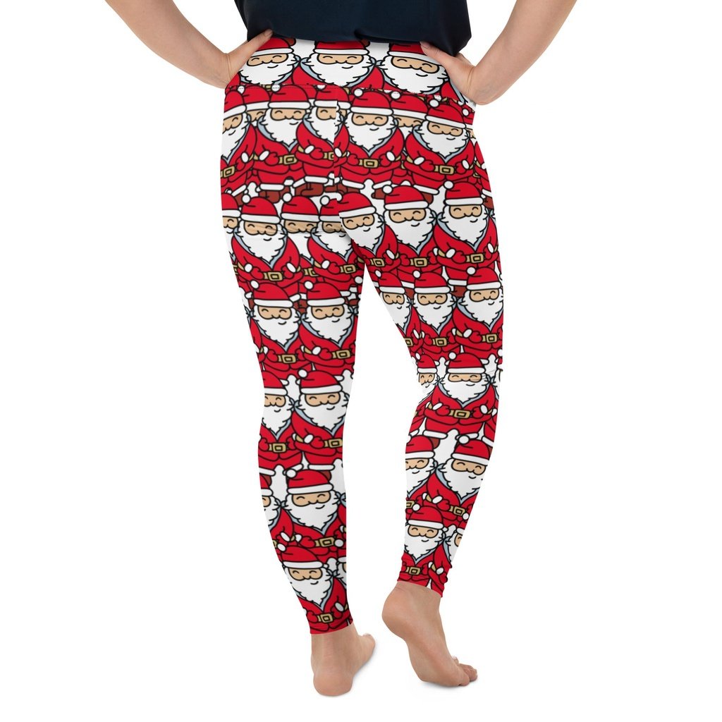 Cartoon Santa Plus Size Leggings
