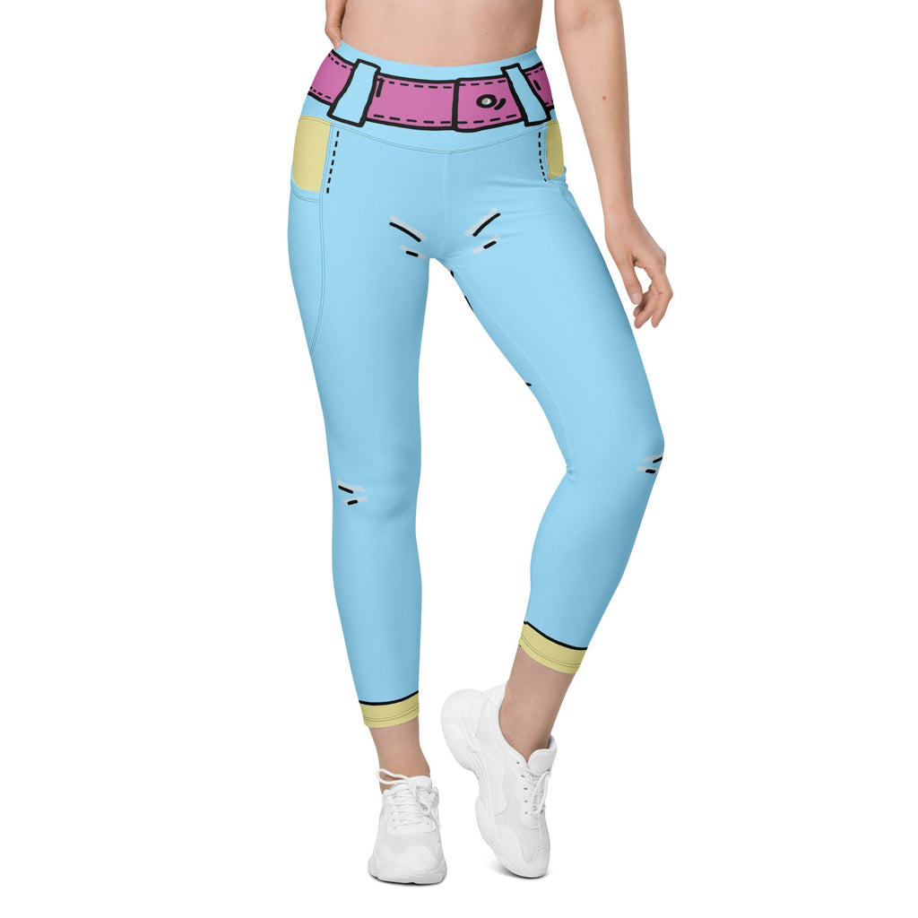 Cartoonized Leggings With Pockets