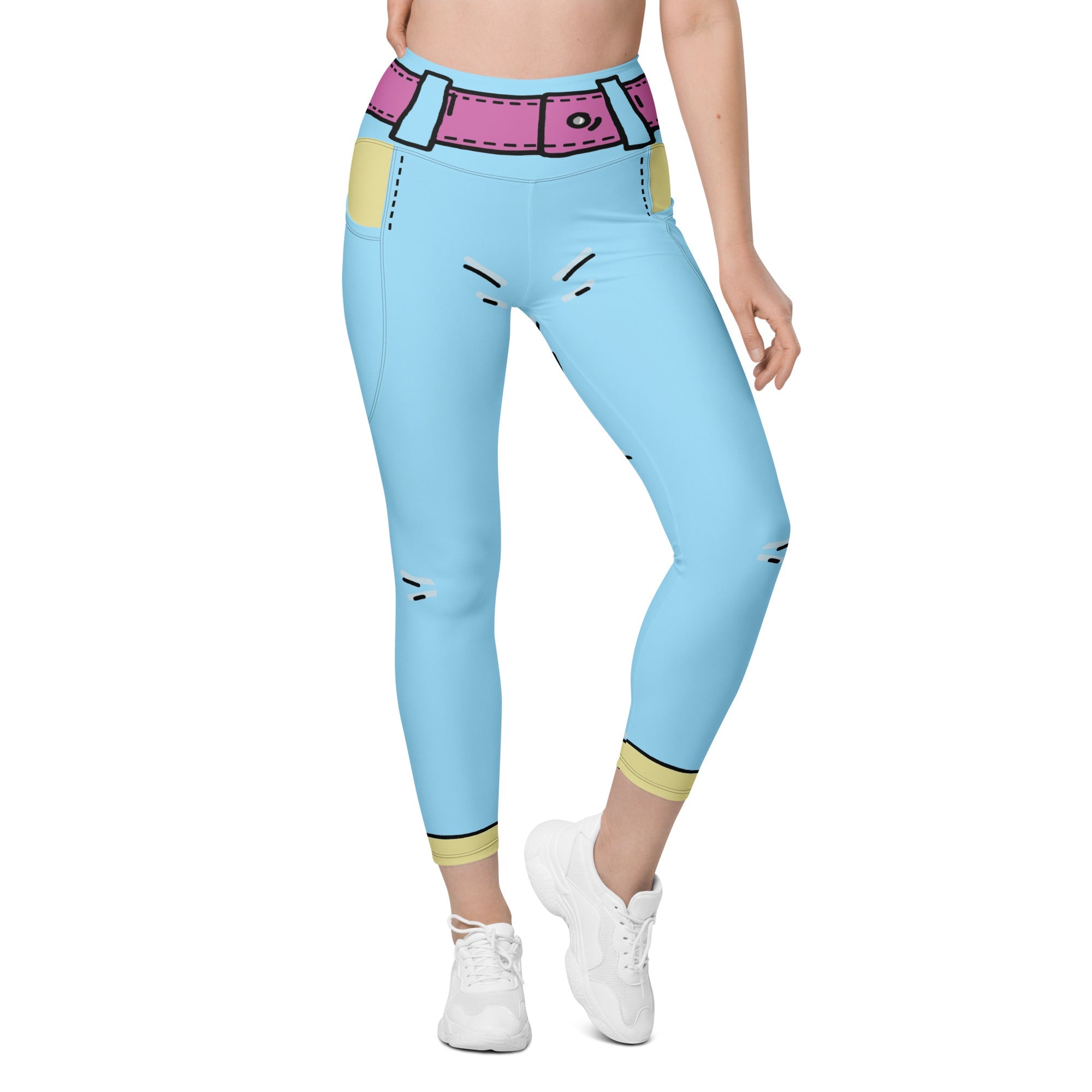 Cartoonized Leggings With Pockets