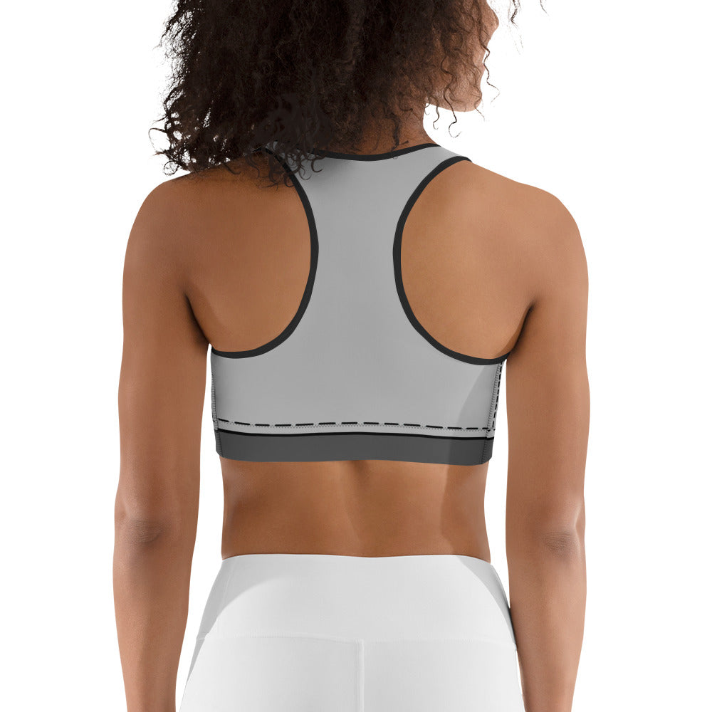 Cartoonized Monochrome Sports Bra