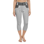 Cartoonized Monochrome Yoga Capris