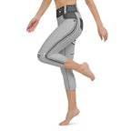 Cartoonized Monochrome Yoga Capris