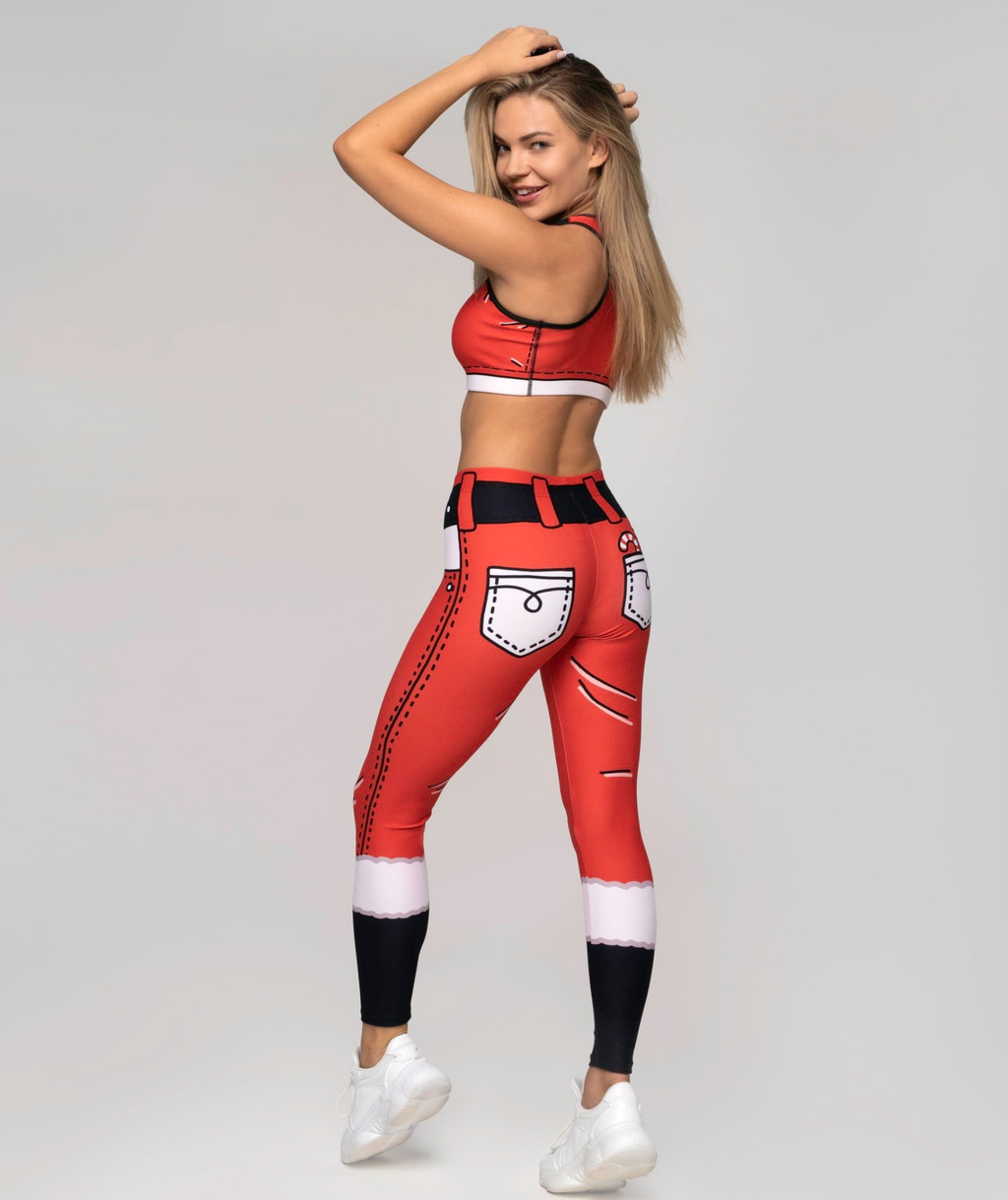 Cartoonized Santa Outfit Leggings