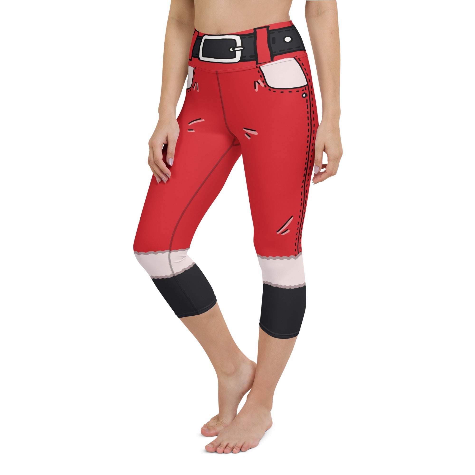 Cartoonized Santa Outfit Yoga Capris