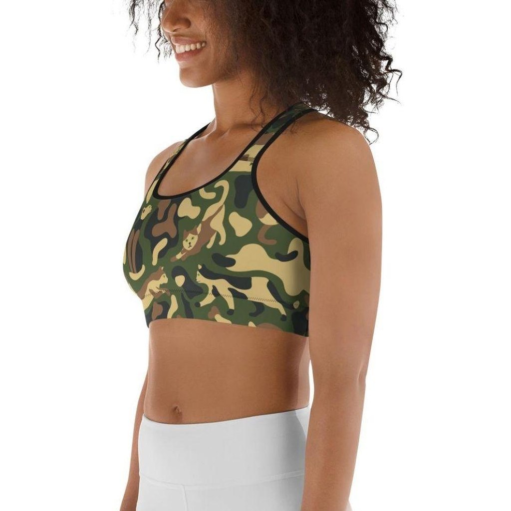 Cat Camo Sports Bra