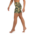 Cat Camo Yoga Shorts