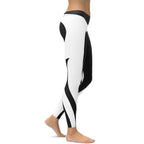 Charcoal Black & White Heart Shaped Leggings
