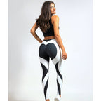 Charcoal Black & White Heart Shaped Leggings