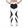 Charcoal Black & White Heart Shaped Men's Leggings