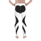 Charcoal Black & White Heart Shaped Men's Leggings