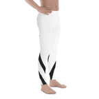 Charcoal Black & White Heart Shaped Men's Leggings