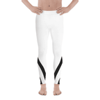 Charcoal Black & White Heart Shaped Men's Leggings