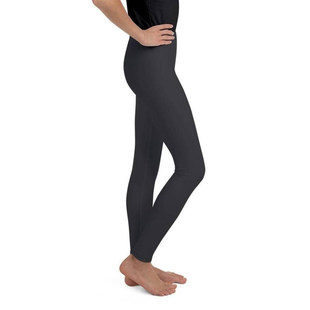Charcoal Black Youth Leggings