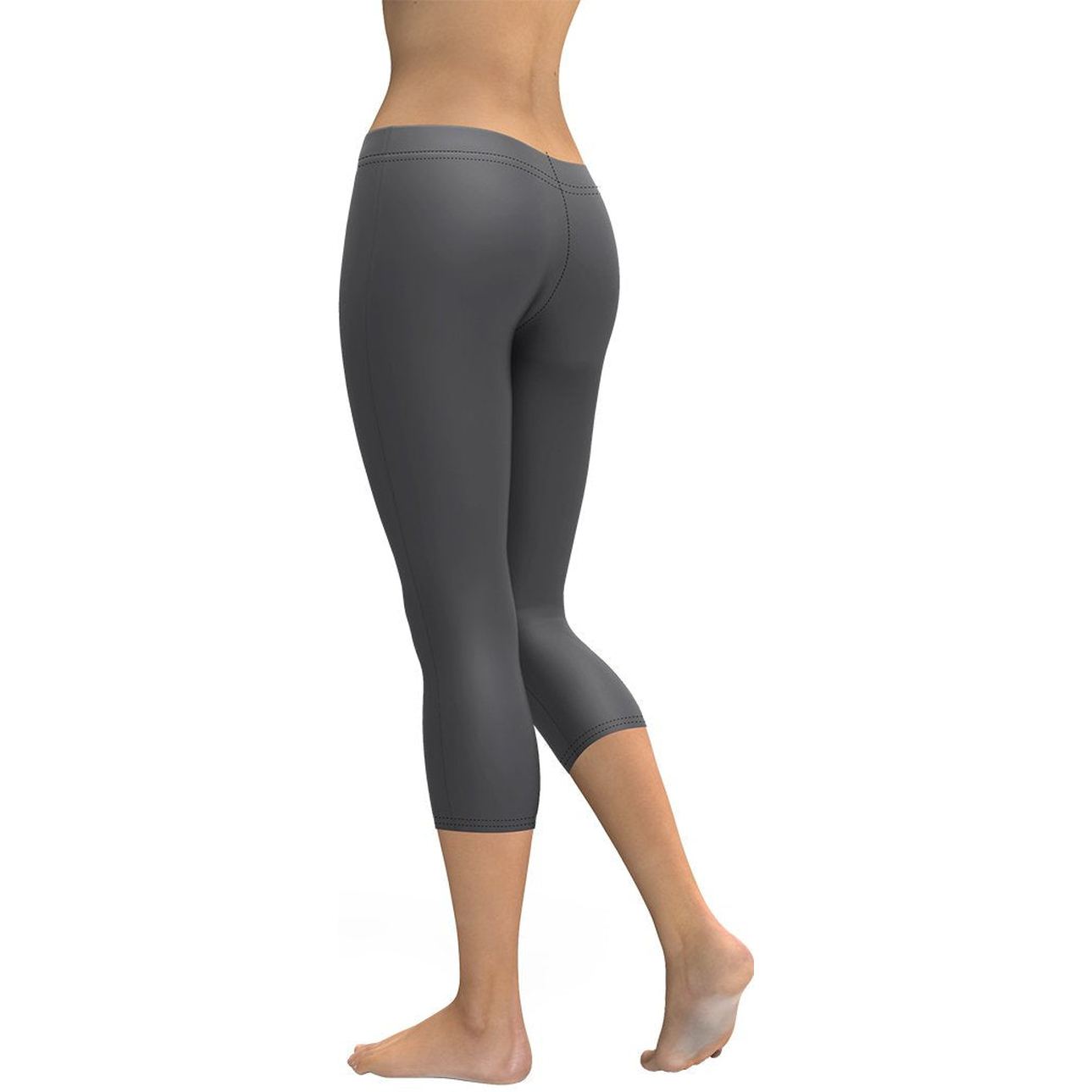 Charcoal Light Gray Capris