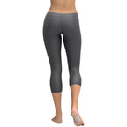 Charcoal Light Gray Capris