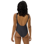 Charcoal Light Gray One-Piece Swimsuit