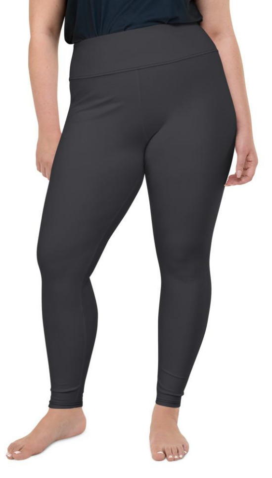 Charcoal Light Gray Plus Size Leggings