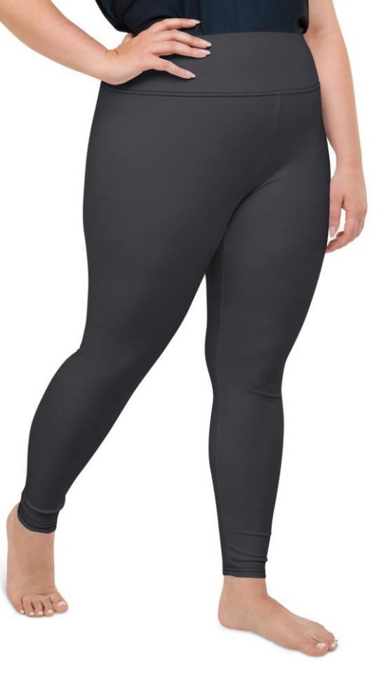 Charcoal Light Gray Plus Size Leggings