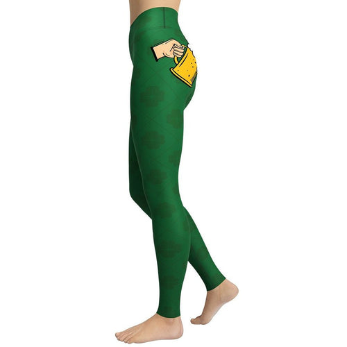 Cheers St. Patrick's Yoga Leggings
