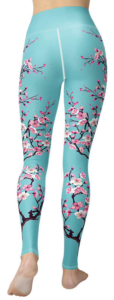 Cherry Blossom Yoga Leggings