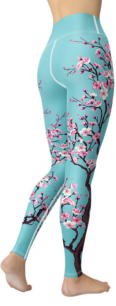 Cherry Blossom Yoga Leggings