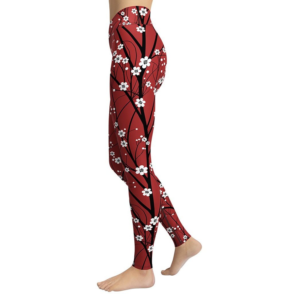 Cherry Tree Yoga Leggings