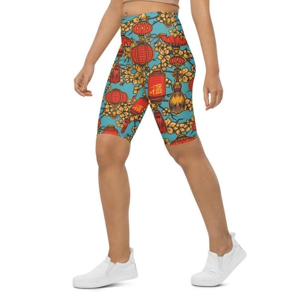 Chinese Festive Biker Shorts