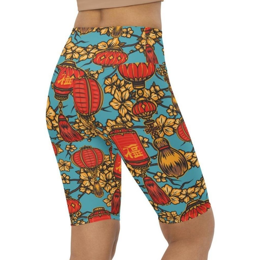 Chinese Festive Biker Shorts