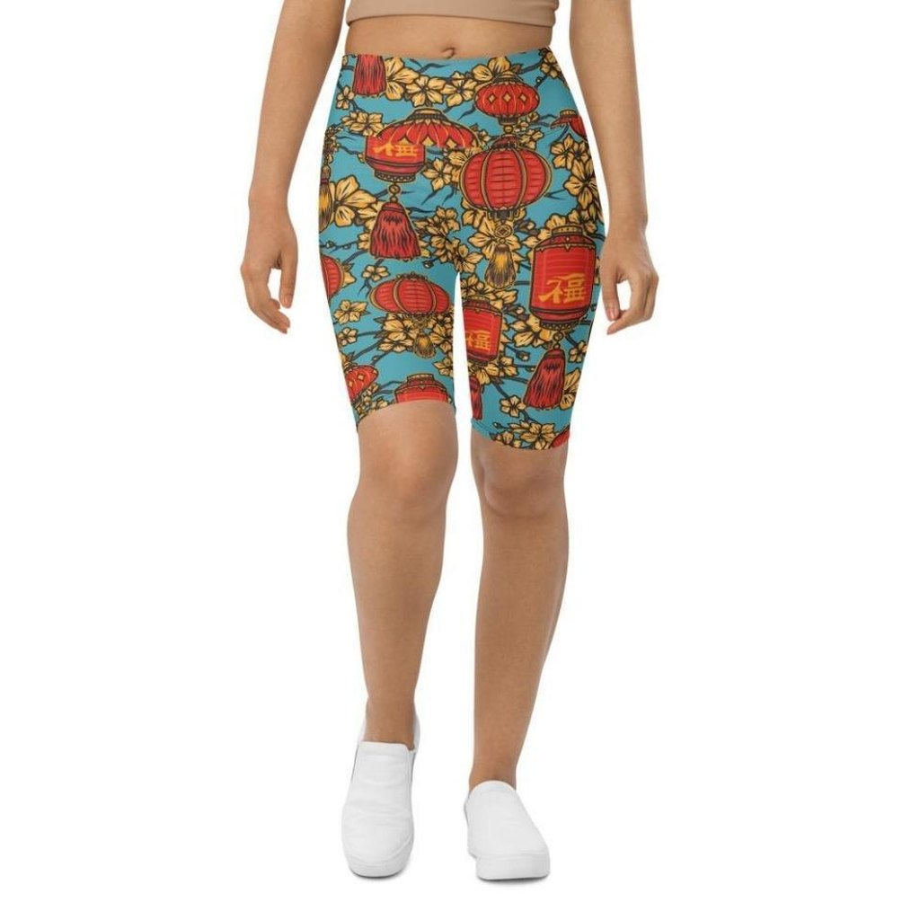 Chinese Festive Biker Shorts