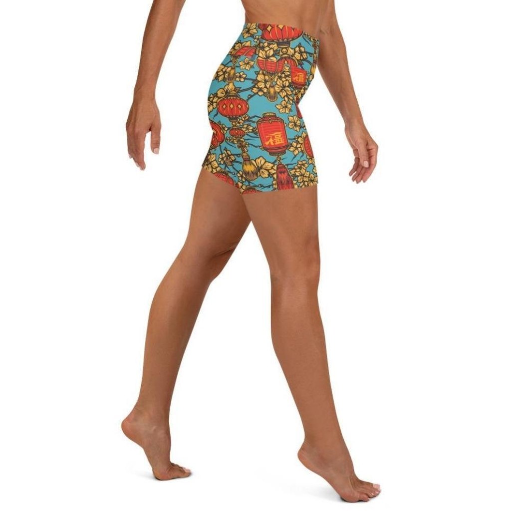 Chinese Festive Yoga Shorts