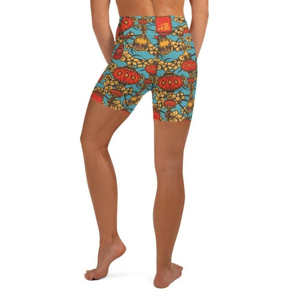 Chinese Festive Yoga Shorts