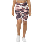 Chocolate Brown Camo Biker Shorts