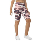 Chocolate Brown Camo Biker Shorts