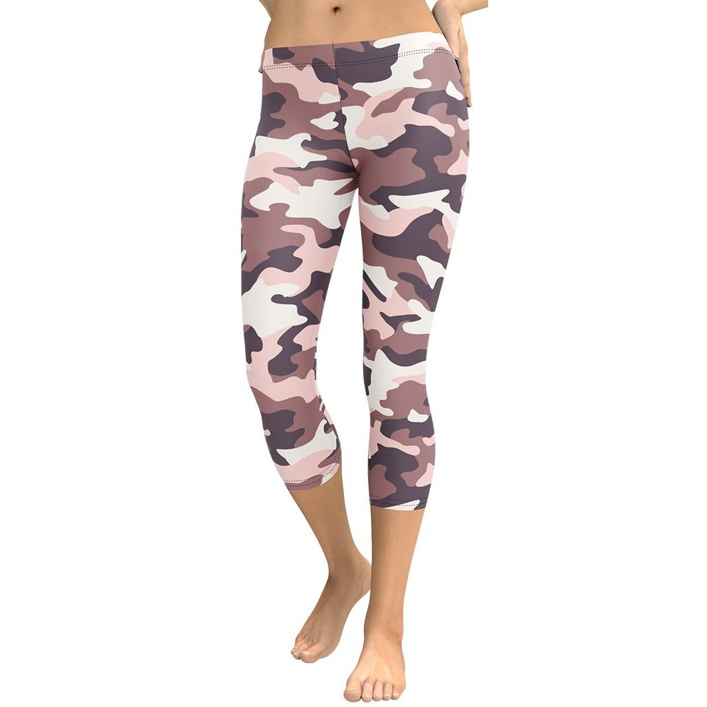 Chocolate Brown Camo Capris