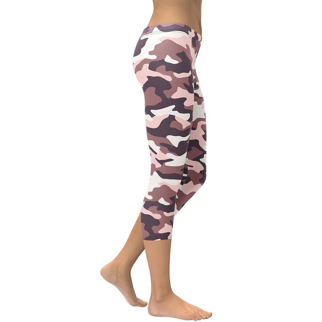 Chocolate Brown Camo Capris