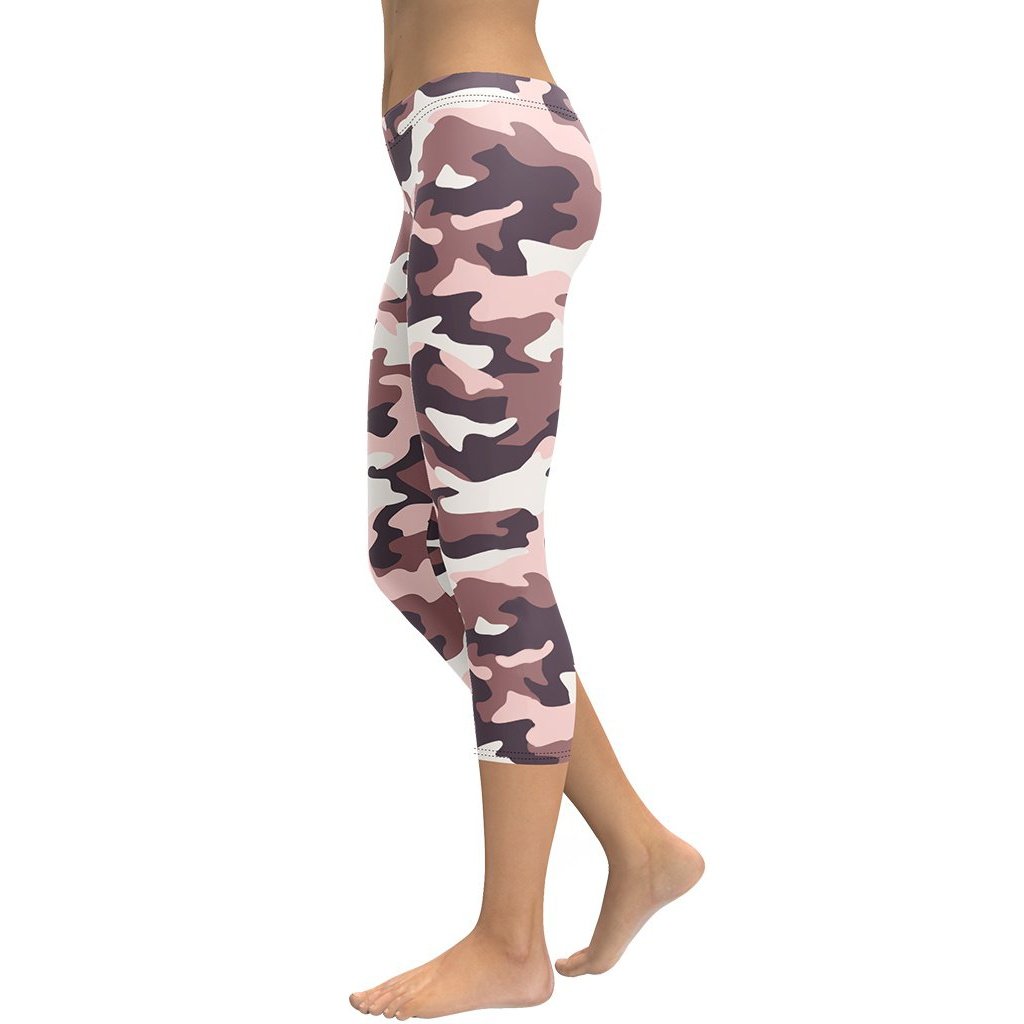 Chocolate Brown Camo Capris