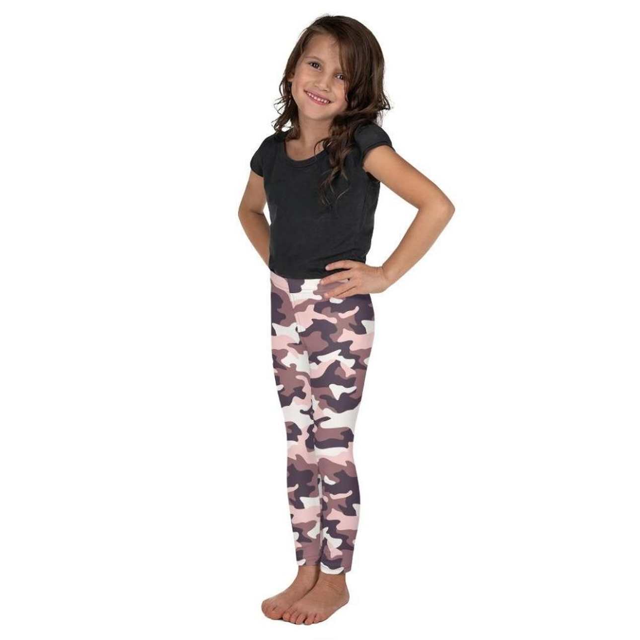 Chocolate Brown Camo Kid's Leggings
